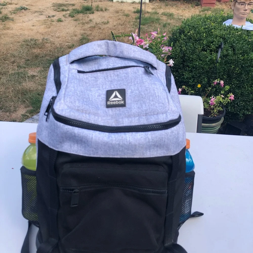 Reebok Bobbie Top Loader Two-Tone Grey and Black Daypack Backpack